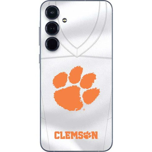 Clemson University White Jersey Galaxy A55 5G Skin